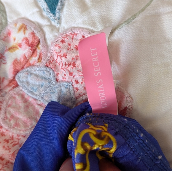 Victoria Secret Blue and Gold Chain Print Swimsuit - Picture 5 of 5